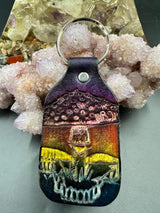 Stamped Leather Keychain - Mushrooms XL Amanita XL