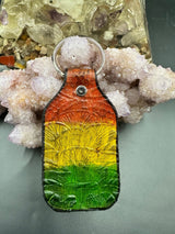 Stamped Leather Keychain - Mushrooms XL Oyster