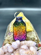 Stamped Leather Keychain - Bicycle Day