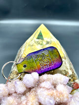 Stamped Leather Keychain - Bicycle Day