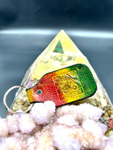 Stamped Leather Keychain - Bicycle Day