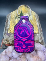Stamped Leather Keychain - Aphex Twin