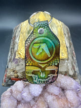 Stamped Leather Keychain - Aphex Twin