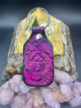 Stamped Leather Keychain - Of the Trees