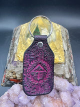 Stamped Leather Keychain - Of the Trees