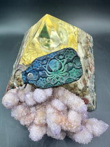 Stamped Leather Keychain - Deep Dark and Dangerous