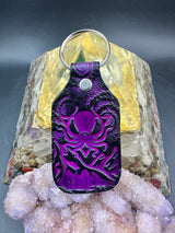 Stamped Leather Keychain - Deep Dark and Dangerous