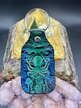 Stamped Leather Keychain - Deep Dark and Dangerous