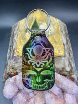 Stamped Leather Keychain - Deep Dark and Dangerous