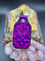 Stamped Leather Keychain - Deep Dark and Dangerous