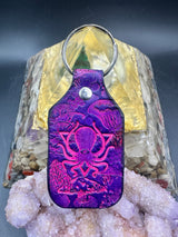 Stamped Leather Keychain - Deep Dark and Dangerous
