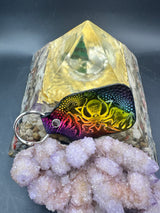 Stamped Leather Keychain - Deep Dark and Dangerous