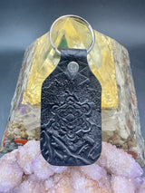 Stamped Leather Keychain - Fruit of Life