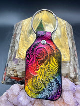 Stamped Leather Keychain - Scarab