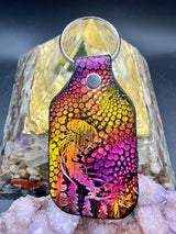 Stamped Leather Keychain - Jellyfish