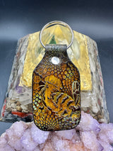 Stamped Leather Keychain - Jellyfish