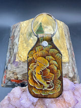 Stamped Leather Keychain - Jellyfish