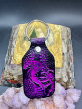 Stamped Leather Keychain - Jellyfish