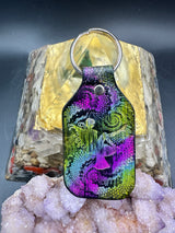 Stamped Leather Keychain - Fairy on Mushroom