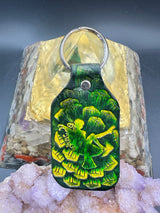 Stamped Leather Keychain - Fairy on Mushroom