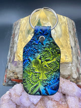 Stamped Leather Keychain - Fairy on Mushroom