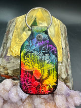 Stamped Leather Keychain - Butterflies