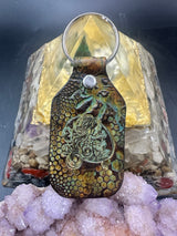 Stamped Leather Keychain - Grateful Althea