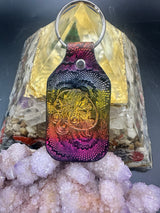 Stamped Leather Keychain - Grateful Althea