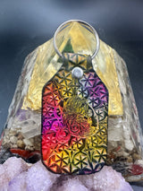 Stamped Leather Keychain - Grateful Althea