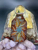 Stamped Leather Keychain - Grateful Bolts