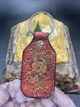 Stamped Leather Keychain - Grateful Dire Wolf