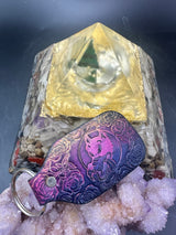 Stamped Leather Keychain - Grateful Dire Wolf