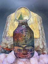 Stamped Leather Keychain - Grateful Large Stealie