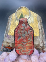 Stamped Leather Keychain - Grateful Large Stealie