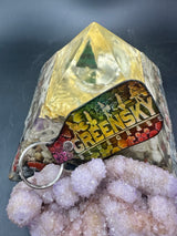 Stamped Leather Keychain - Greensky Bluegrass