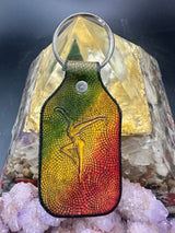 Stamped Leather Keychain - Dave Matthews Fire Dancer