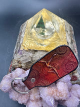 Stamped Leather Keychain - Dave Matthews Fire Dancer