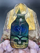 Stamped Leather Keychain - Dave Matthews Fire Dancer