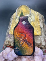 Stamped Leather Keychain - Sts9 Slopey Turtle