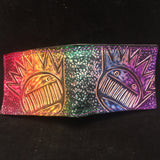 Carved Leather Bifold Wallet