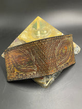 Stamped Leather Bifold Wallet - Dragon Eyes