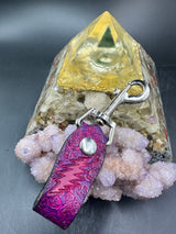 Stamped Leather Accessory Clip - Grateful Bolt