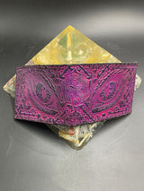 Stamped Leather Bifold Wallet - Dragon Eyes