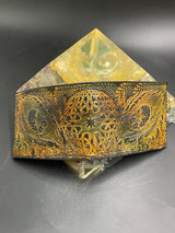 Stamped Leather Bifold Wallet - Dragon Eyes