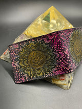 Stamped Leather Bifold Wallet - Lettuce