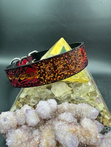 Stamped Leather Dog Collar - Tiny 1” Wide