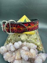 Stamped Leather Dog Collar - Small 1 1/4" Wide