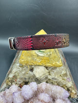 Stamped Leather Dog Collar - Tiny 1” Wide