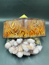 Stamped Leather Bifold Wallet - Grateful Mountains and Trees