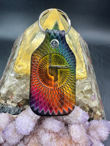 Stamped Leather Keychain - Disco Biscuits